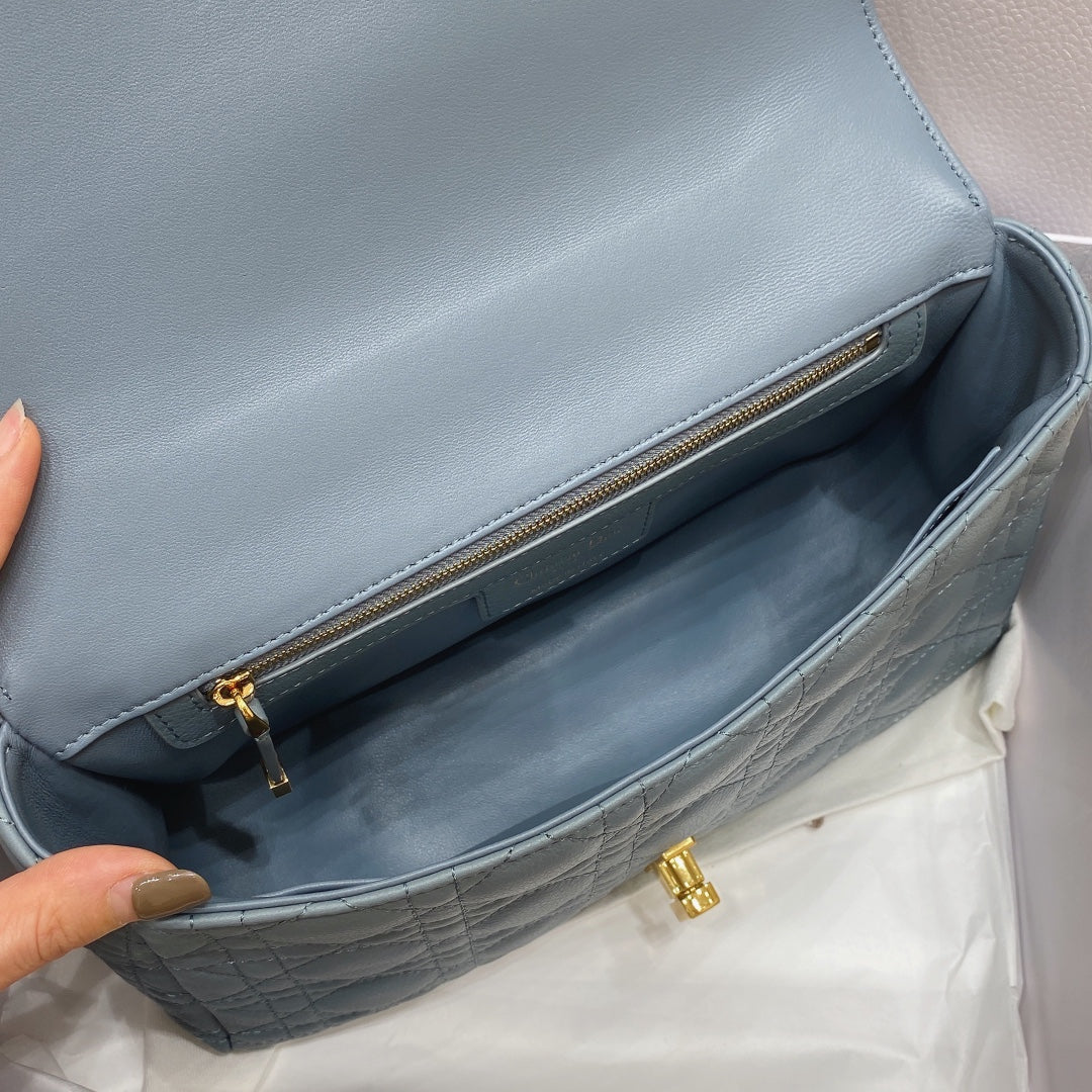 Dior Medium Caro Bag Calfskin M9242 Blue | dior m9242 medium caro bag calfskin 53
