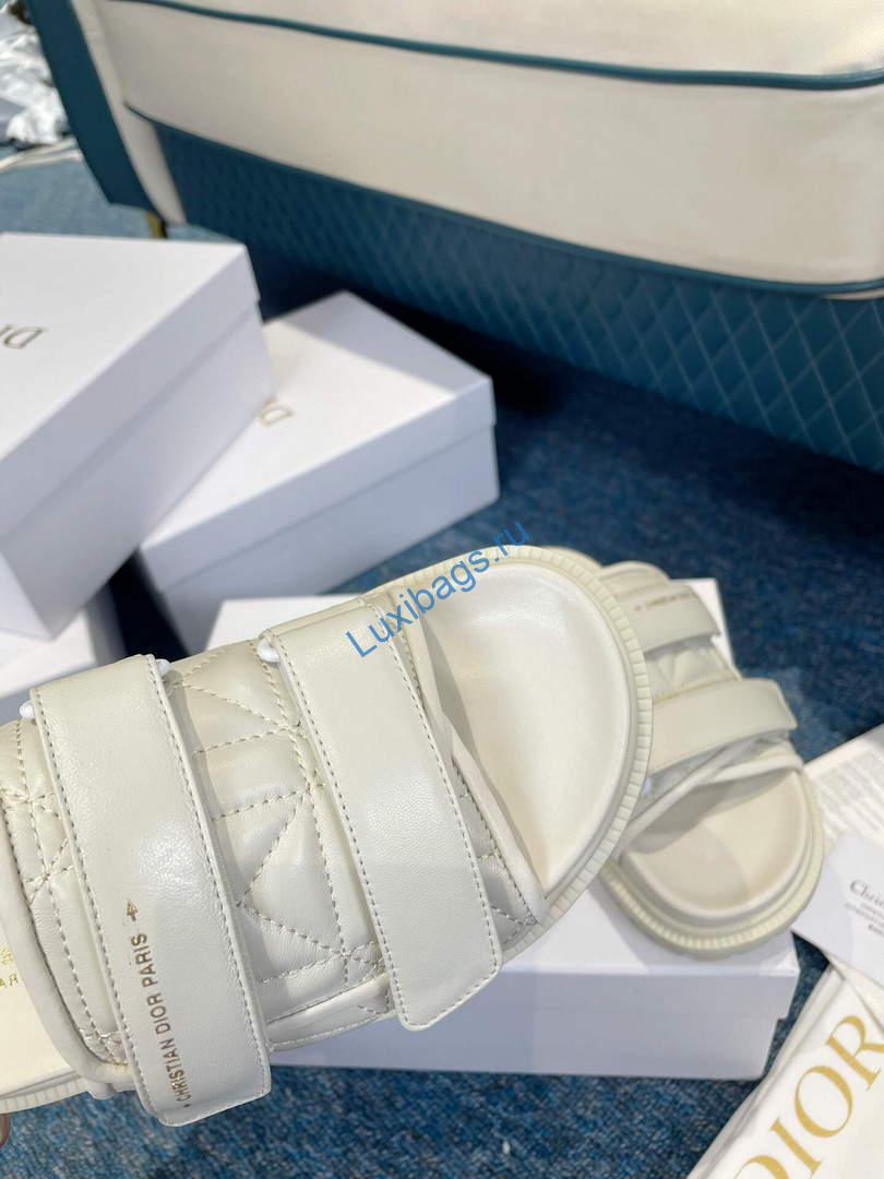 Dior Women's Shoes DIO(R) Evolution Slide Quilted Cannage KCQ716CQC White | dior womens shoes dior evolution slide quilted cannage kcq716cqc 008