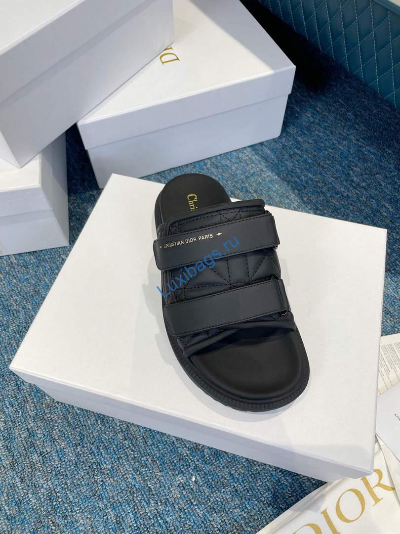 Dior Women's Shoes DIO(R) Evolution Slide Quilted Cannage KCQ716CQC Black | dior womens shoes dior evolution slide quilted cannage kcq716cqc 016