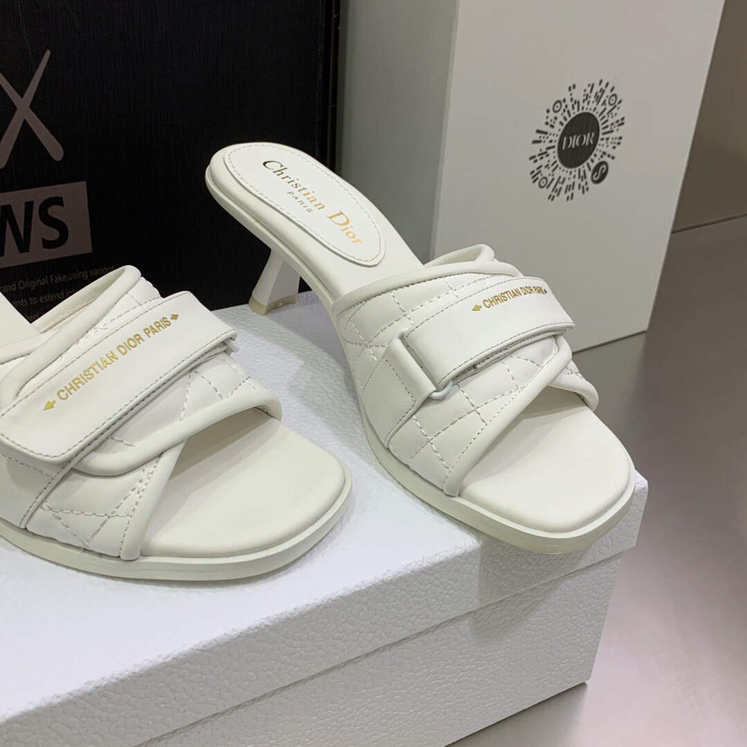 Dior Women's Shoes evolution heeled slide KCQ731CQC White | dior womens shoes evolution heeled slide kcq731cqc 017