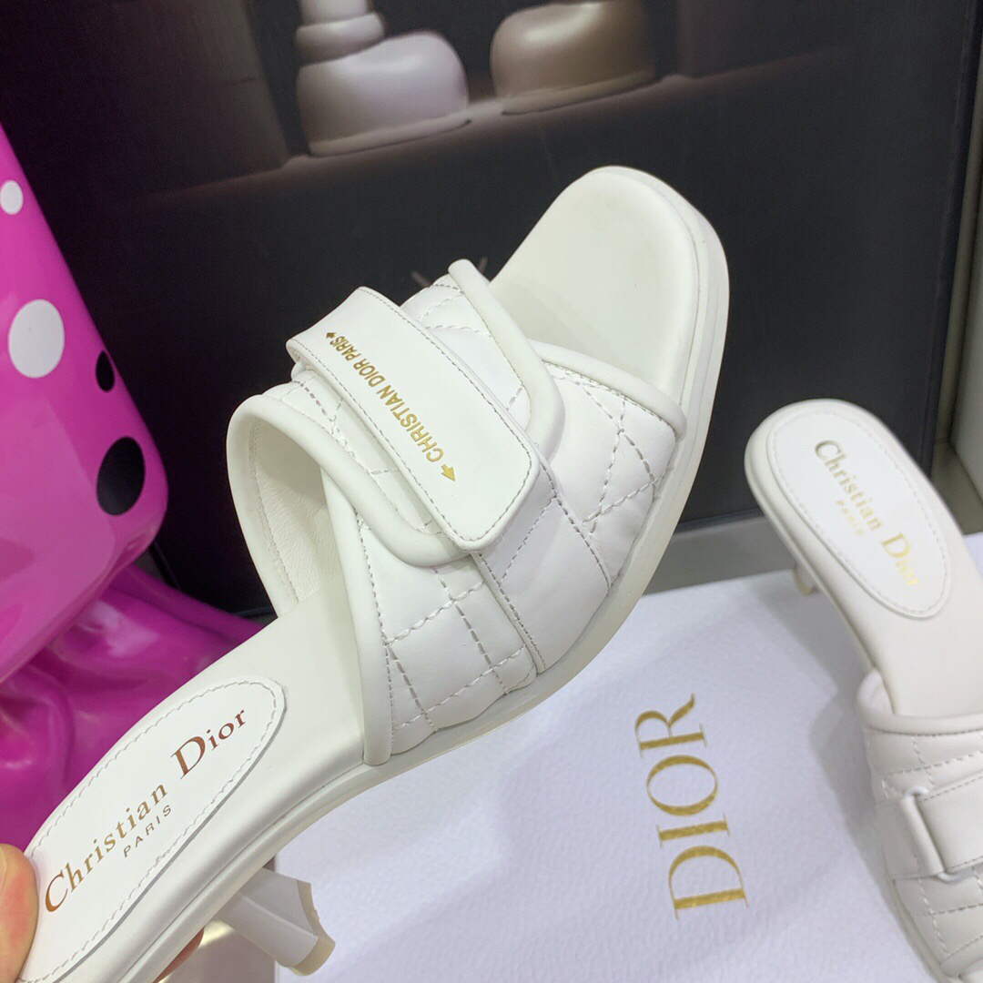 Dior Women's Shoes evolution heeled slide KCQ731CQC White | dior womens shoes evolution heeled slide kcq731cqc 018