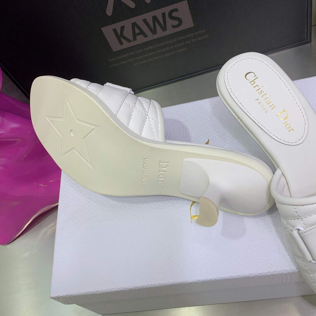 Dior Women's Shoes evolution heeled slide KCQ731CQC White | dior womens shoes evolution heeled slide kcq731cqc 020