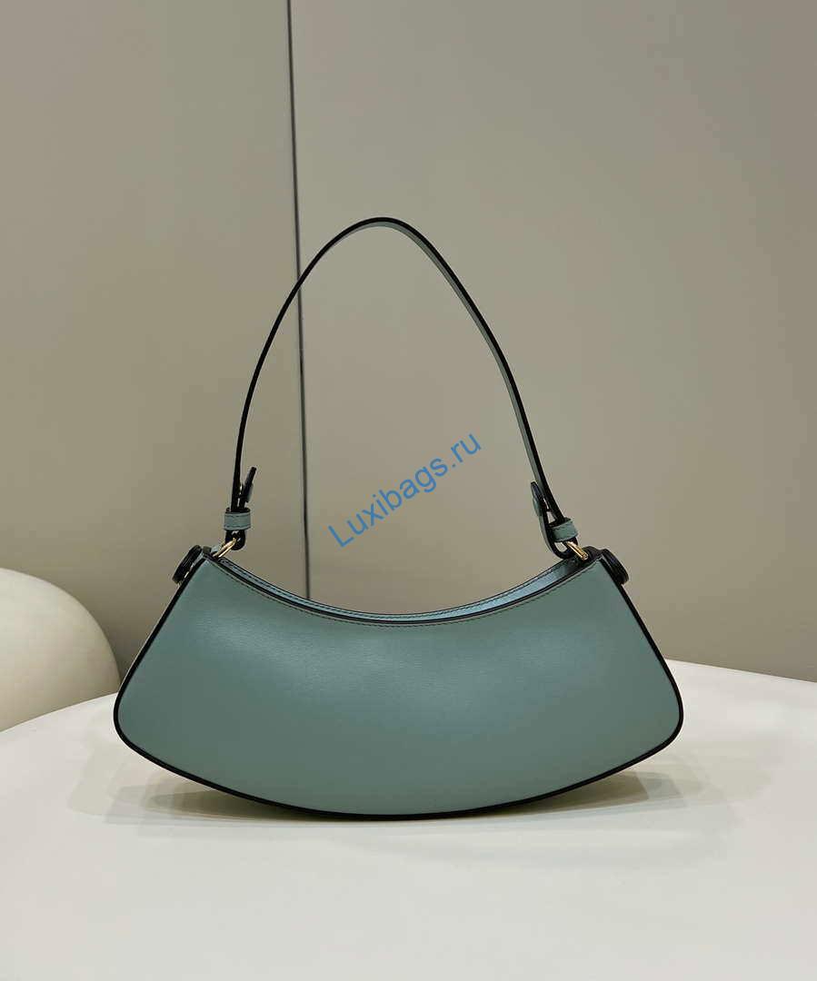Fendi O'Lock Swing Camellia leather pouch 8BS068 Green | fendi olock swing camellia leather pouch 8bs068 green 002