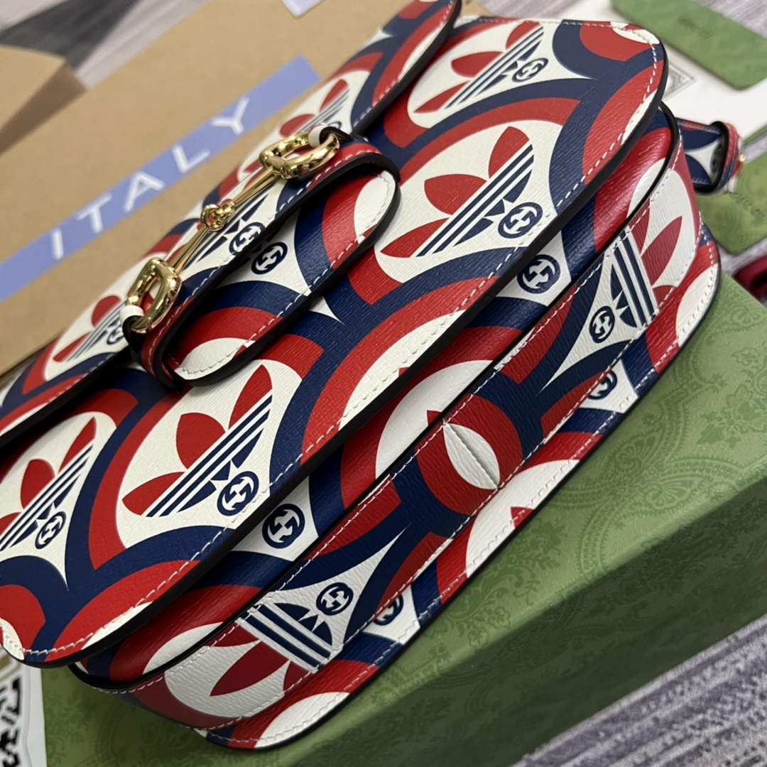 Gucci adidas x Gucci Horsebit 1955 shoulder bag 602204 blue and red leather | gucci 602204 adidas x gucci horsebit 1955 shoulder bag blue and red leather 06