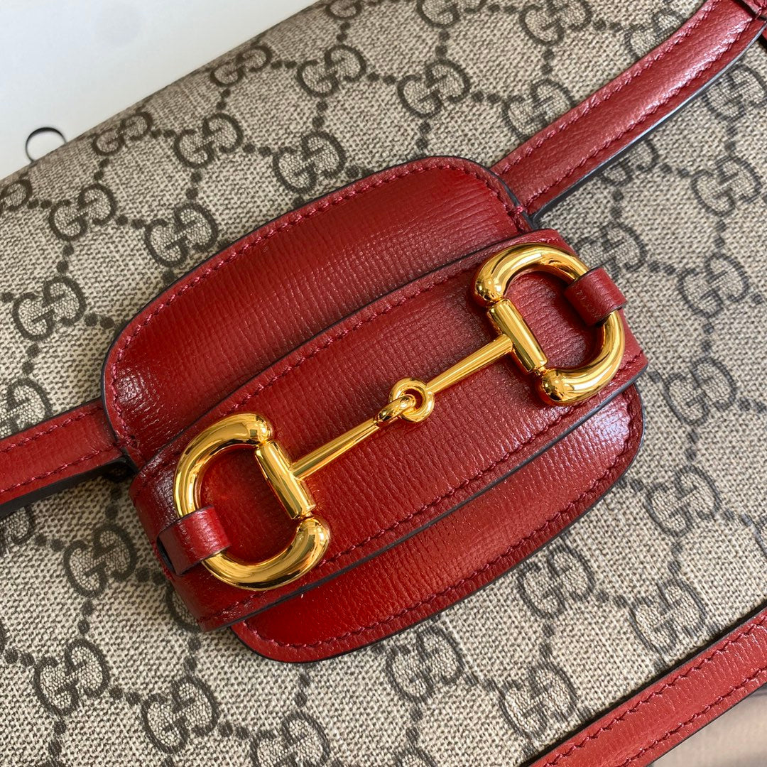 Gucci Horsebit 1955 shoulder bag 602204 Beige with red leather | gucci 602204 horsebit 1955 shoulder bag beige with red leather 03