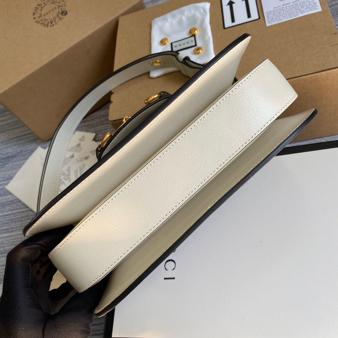 Gucci Horsebit 1955 shoulder bag 602204 Beige with white leather | gucci 602204 horsebit 1955 shoulder bag beige with white leather 06