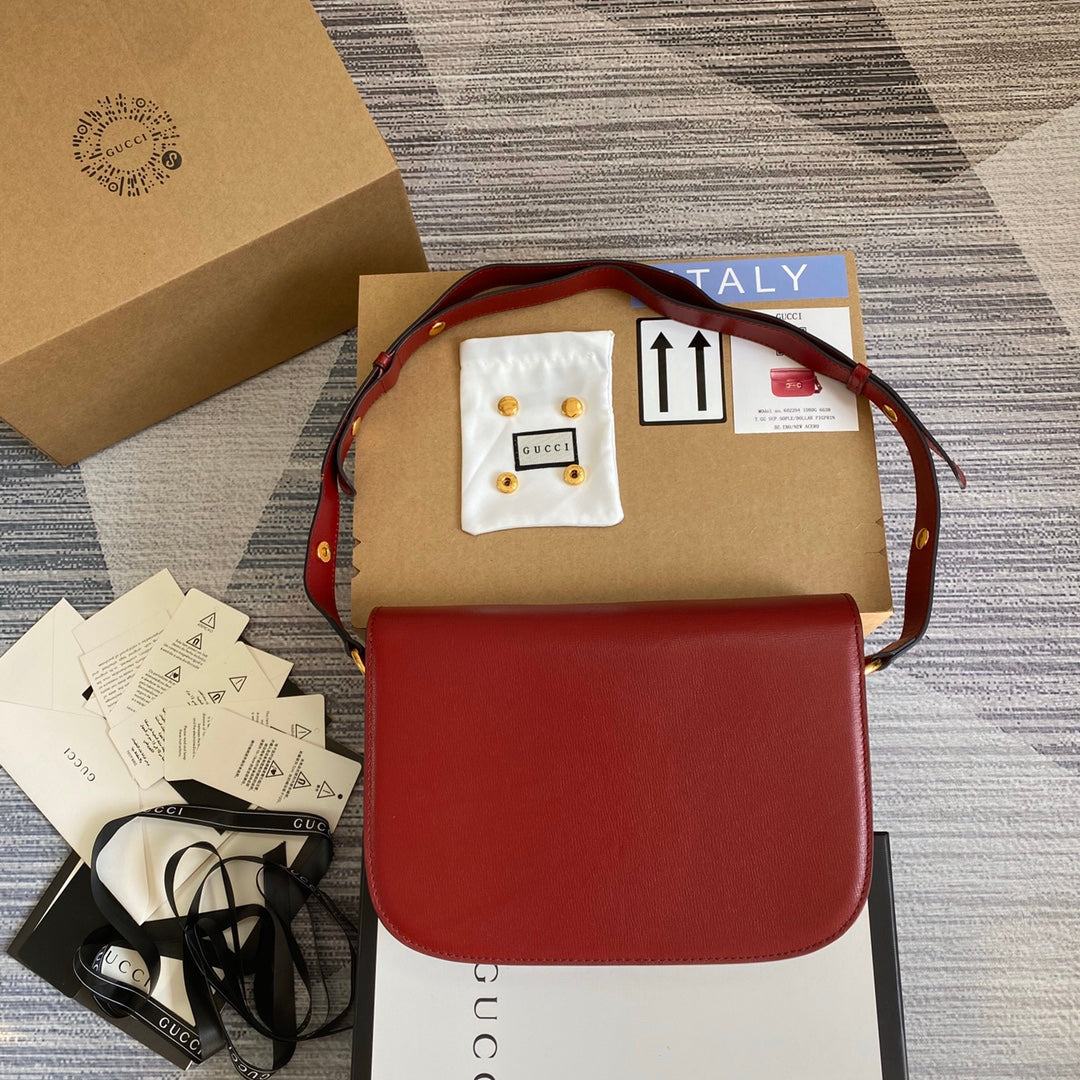 Gucci Horsebit 1955 shoulder bag 602204 Red leather | gucci 602204 horsebit 1955 shoulder bag red leather 02