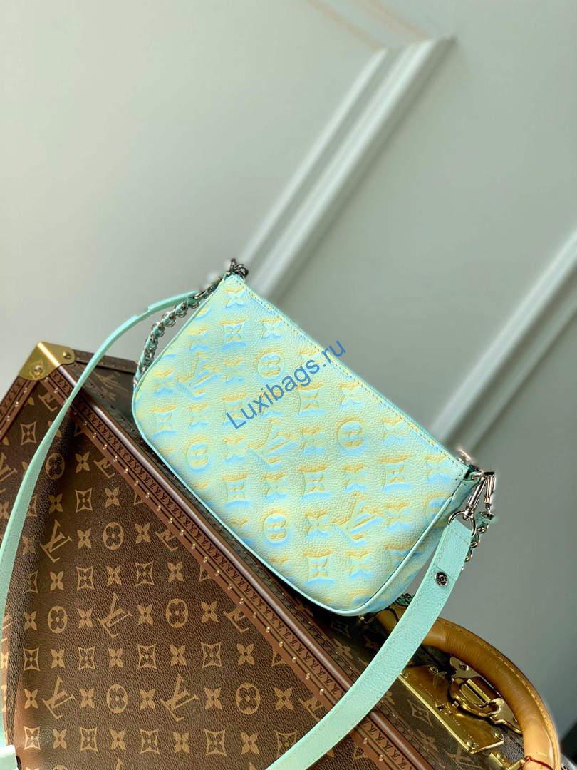 LV M46180 Louis Vuitton Multi Pochette Accessoires Vert d'eau Green | lv m46180 louis vuitton multi pochette accessoires vert deau green 003