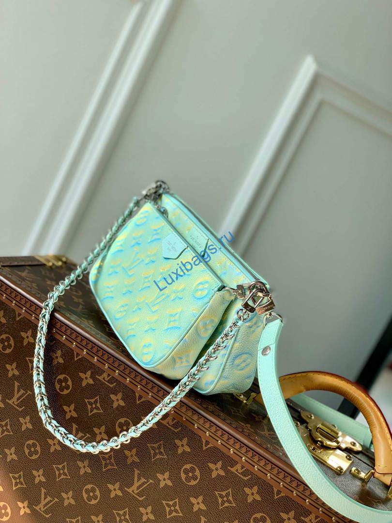 LV M46180 Louis Vuitton Multi Pochette Accessoires Vert d'eau Green | lv m46180 louis vuitton multi pochette accessoires vert deau green 004