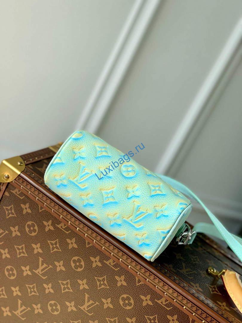 LV M81625 Louis Vuitton Nano Speedy Bag Vert d'eau Green | lv m81625 louis vuitton nano speedy bag green 005