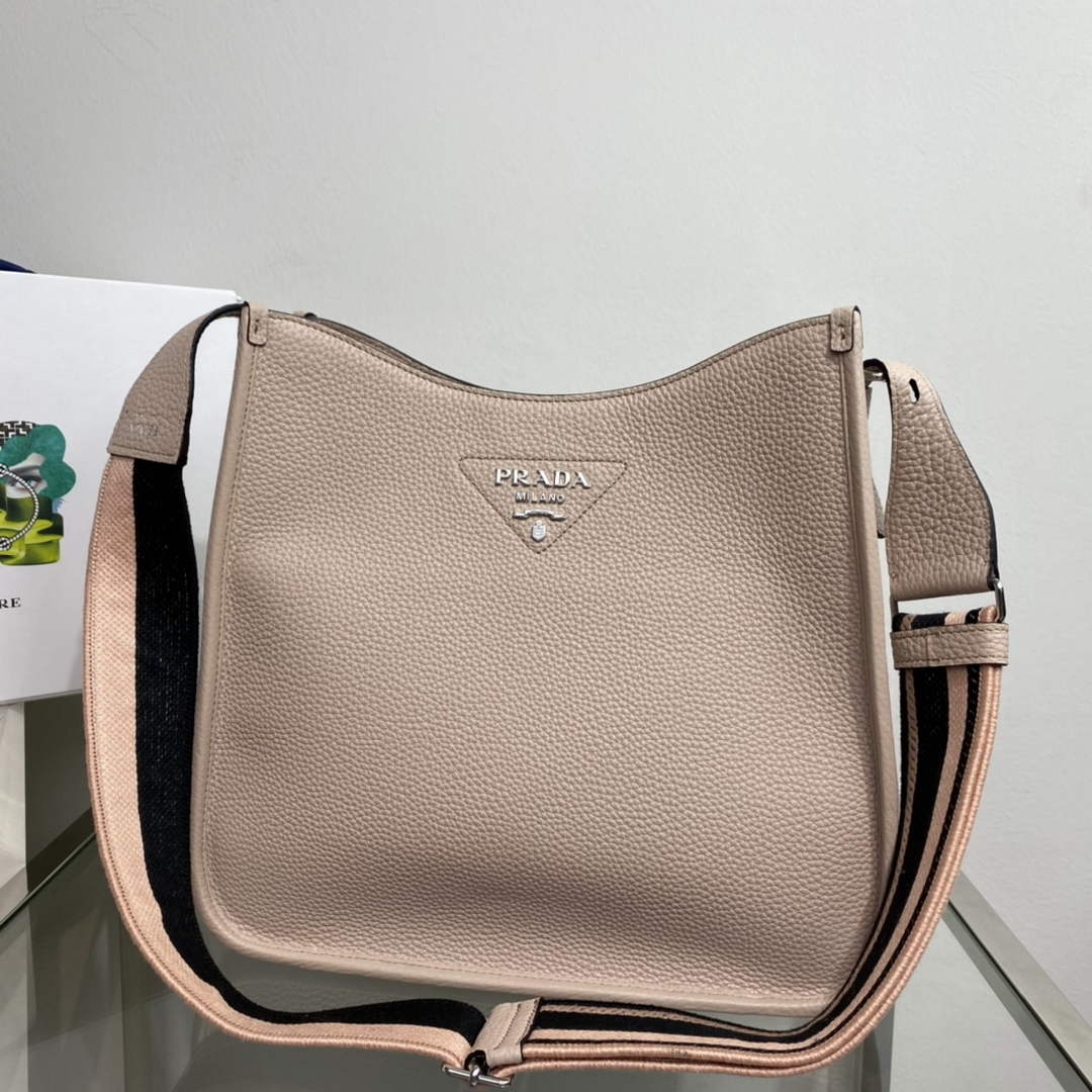 Prada Leather hobo bag 1BC073 In Pink | prada 1bc073 leather hobo bag in pink 7