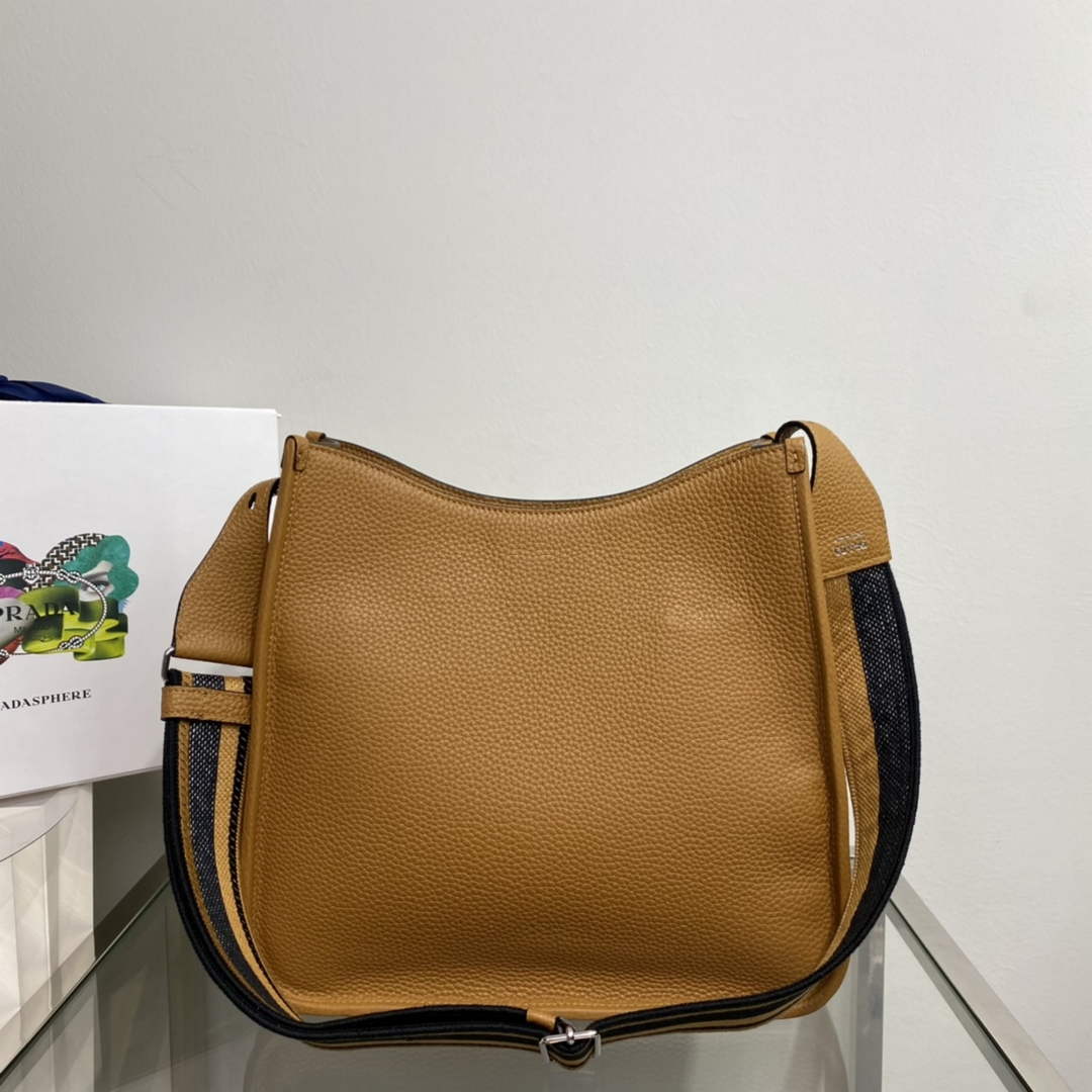 Prada Leather hobo bag 1BC073 Tan | prada 1bc073 leather hobo bag in tan 2