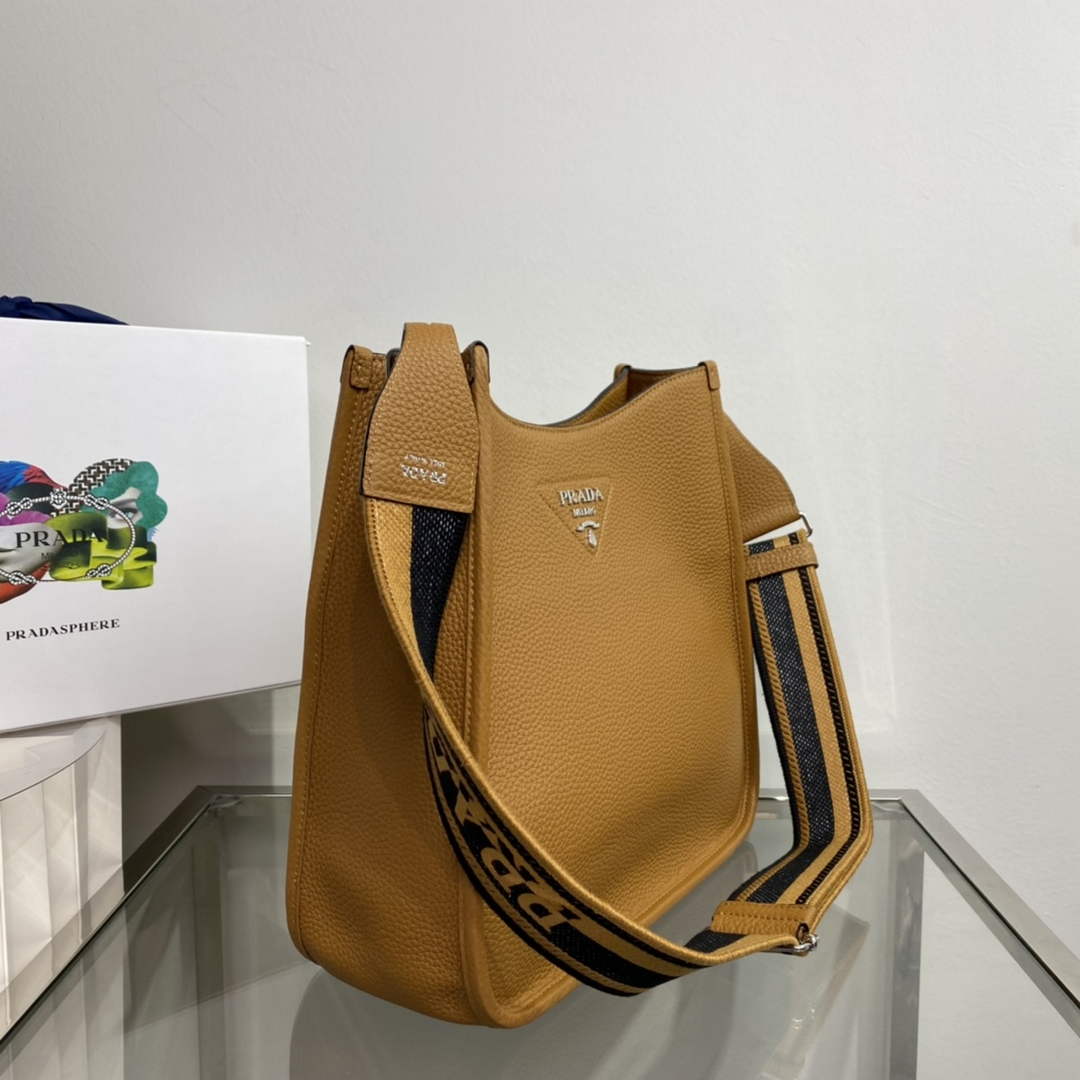 Prada Leather hobo bag 1BC073 Tan | prada 1bc073 leather hobo bag in tan 3