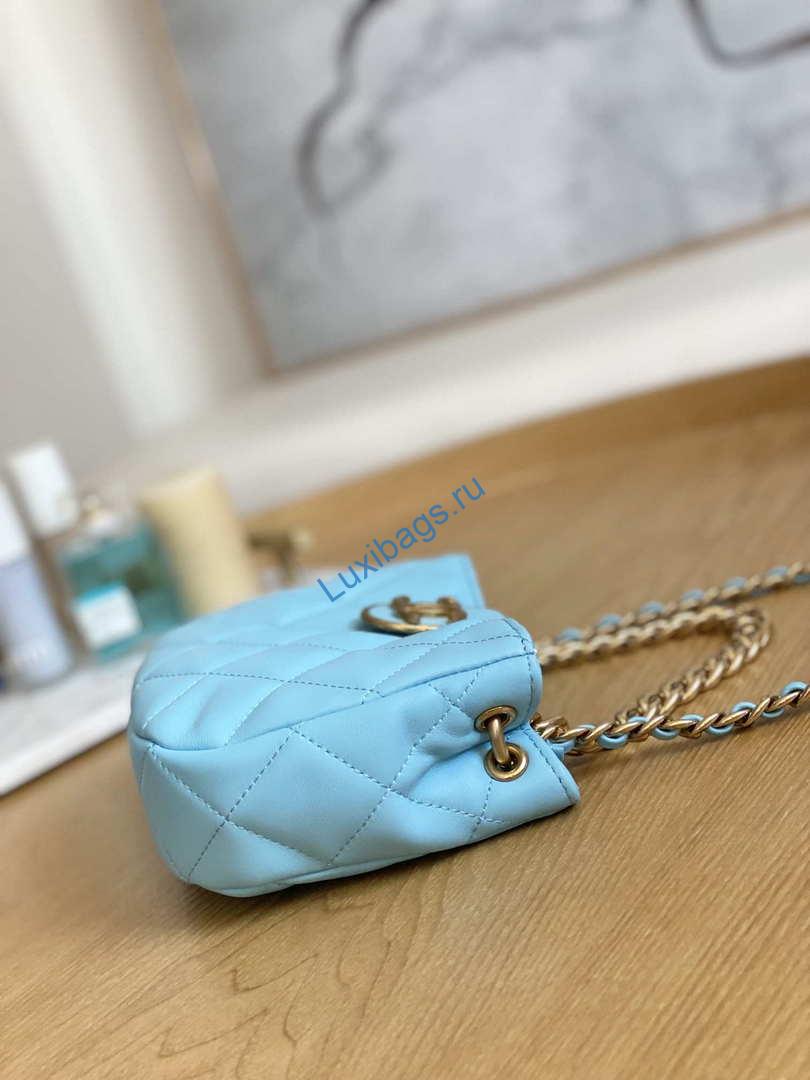Chanel 3475 Small HOBO Handbag Lambskin & Gold-Tone Metal Ligth Blue | chanel 3475 small hobo handbag lambskin gold tone metal 005