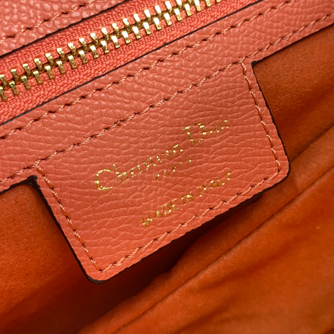 Dior M0446 Dior Saddle Bag Orange Grained Calfskin Purple logo | dior m0446 dior saddle bag orange grained calfskin purple logo 009