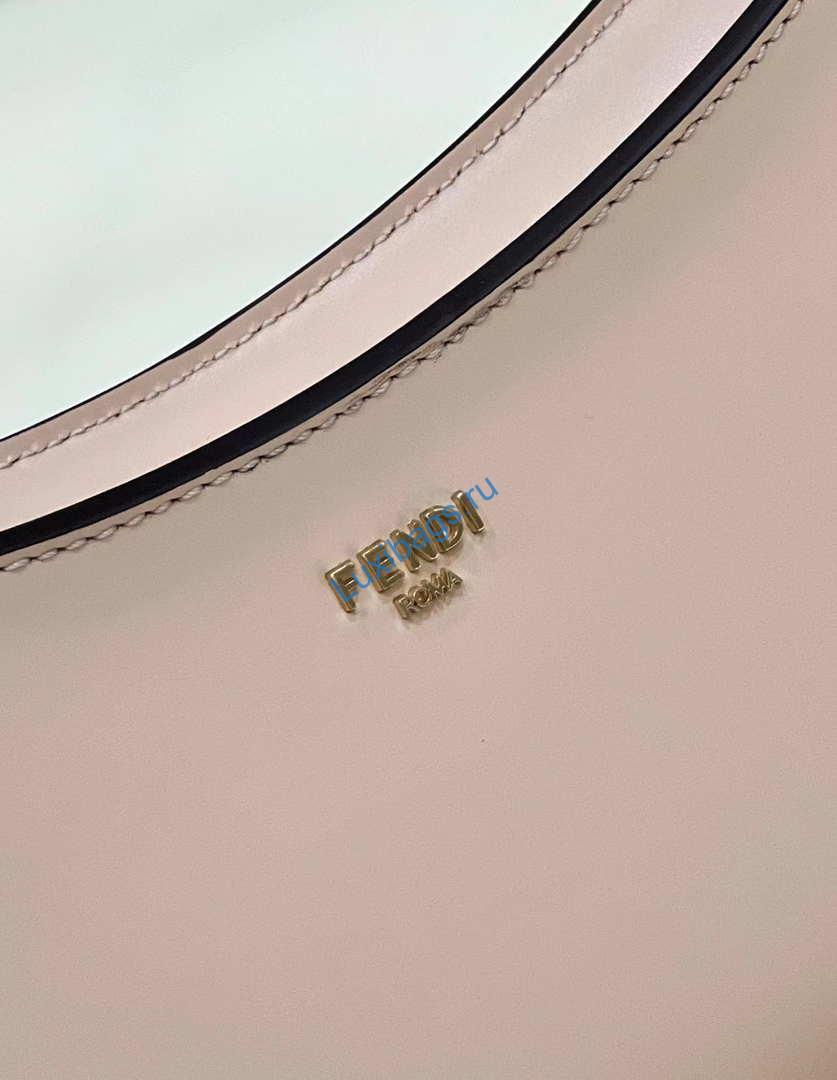 Fendi 8BS068ALS9F1IVT O’Lock Swing Pale pink leather and fox fur pouch 8573 | fendi 8bs068als9f1ivs o lock swing pale pink leather and fox fur pouch 8573 4