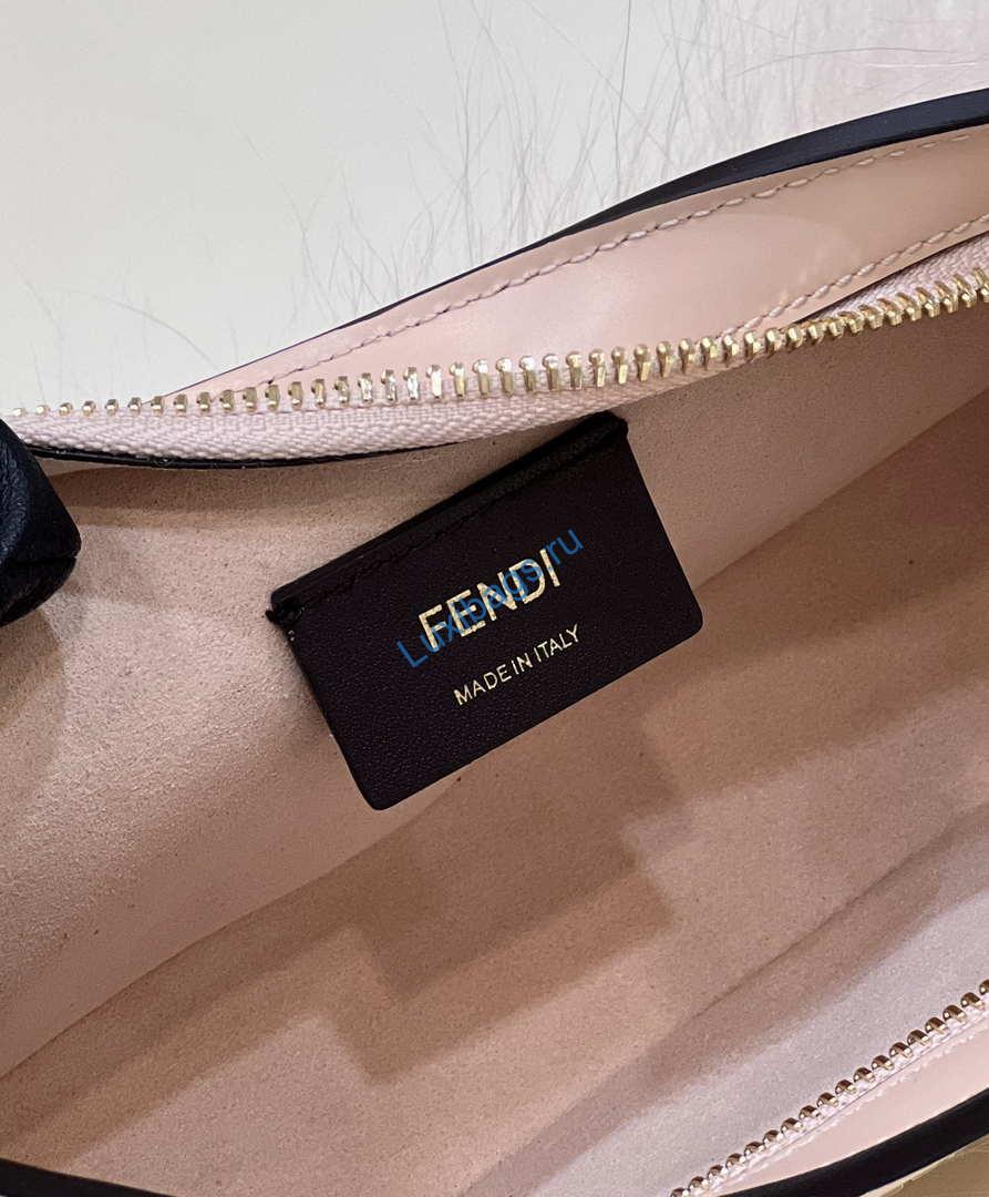 Fendi 8BS068ALS9F1IVT O’Lock Swing Pale pink leather and fox fur pouch 8573 | fendi 8bs068als9f1ivs o lock swing pale pink leather and fox fur pouch 8573 7