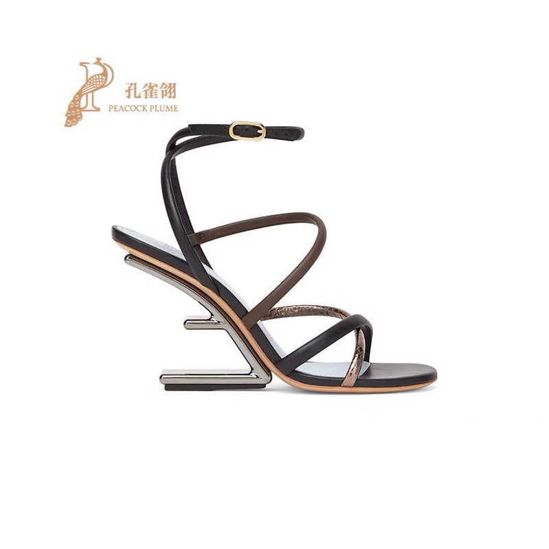 Fendi 8X8274 First Black nappa leather 95 mm high-heeled sandals | fendi 8x8274 first pink nappa leather 95 mm high heeled sandals 004