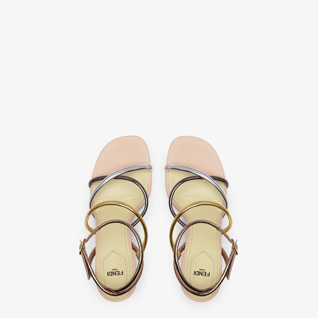 Fendi 8X8274 First Light Pink nappa leather 95 mm high-heeled sandals | fendi 8x8274 first pink nappa leather 95 mm high heeled sandals 025