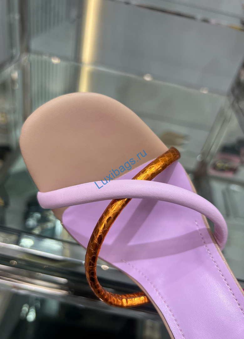 Fendi 8X8274 First Pink nappa leather 95 mm high-heeled sandals | fendi 8x8274 first pink nappa leather 95 mm high heeled sandals 045