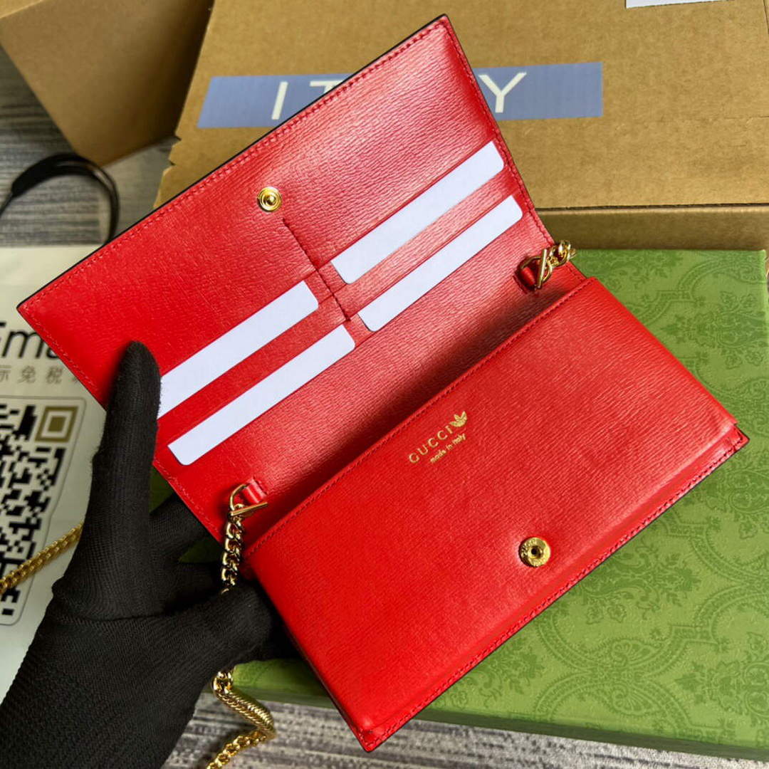 Gucci 621892 Adidas x Gucci wallet with Horsebit chain | gucci 621892 adidas x gucci wallet with chain 008