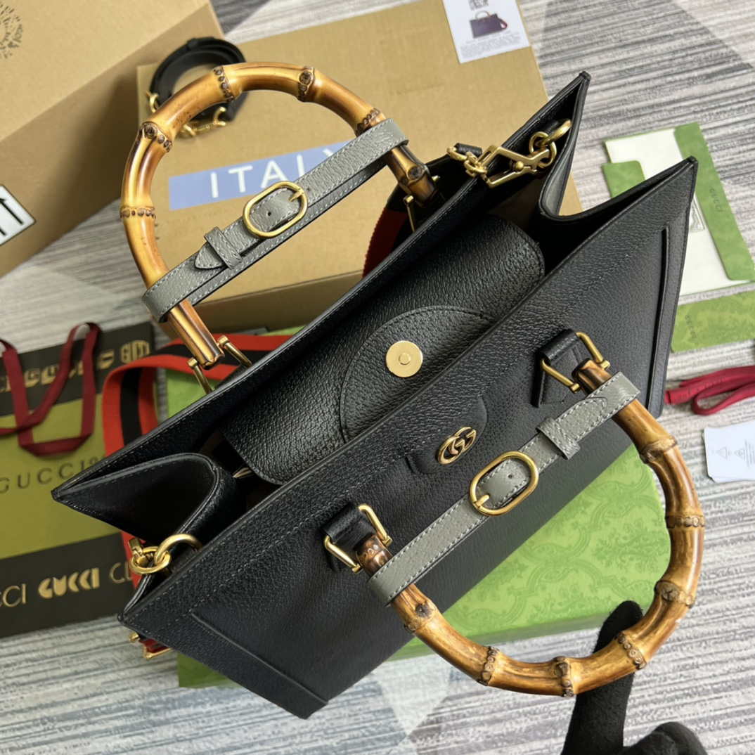 Gucci 678842 Diana medium tote bag Black | gucci 678842 diana medium tote bag black 007