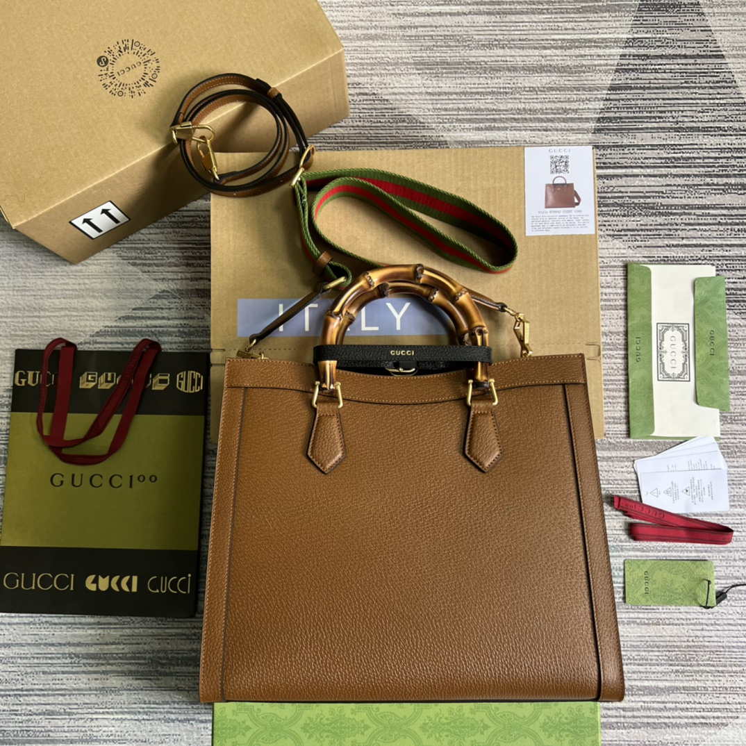 Gucci 678842 Diana medium tote bag Brown | gucci 678842 diana medium tote bag brown 002