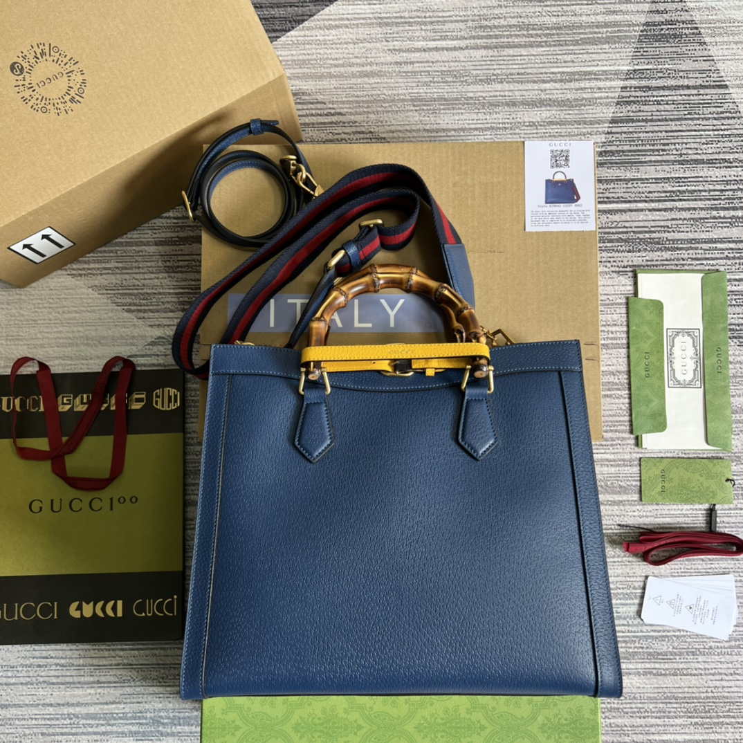 Gucci 678842 Diana medium tote bag Blue | gucci 678842 diana medium tote bag navy blue 002