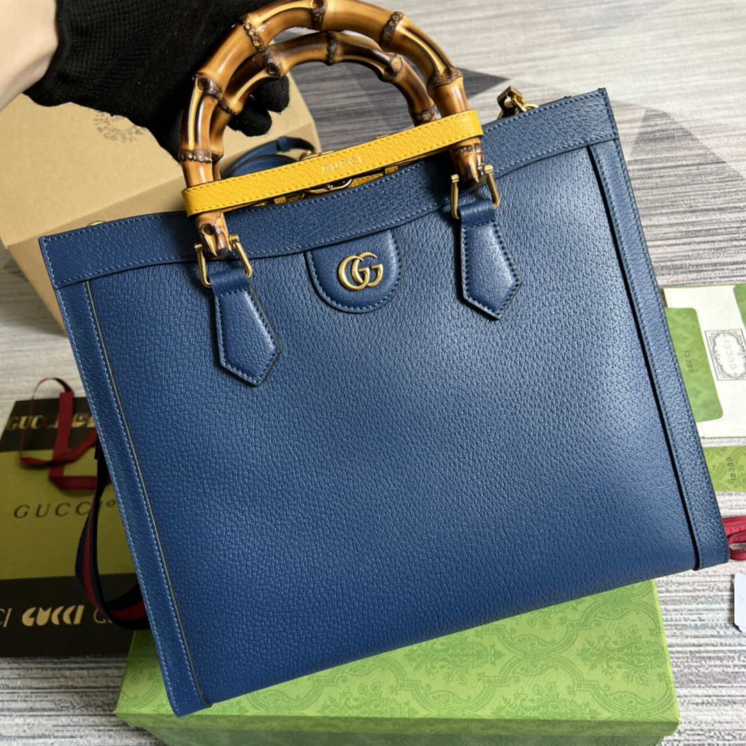 Gucci 678842 Diana medium tote bag Blue | gucci 678842 diana medium tote bag navy blue 004