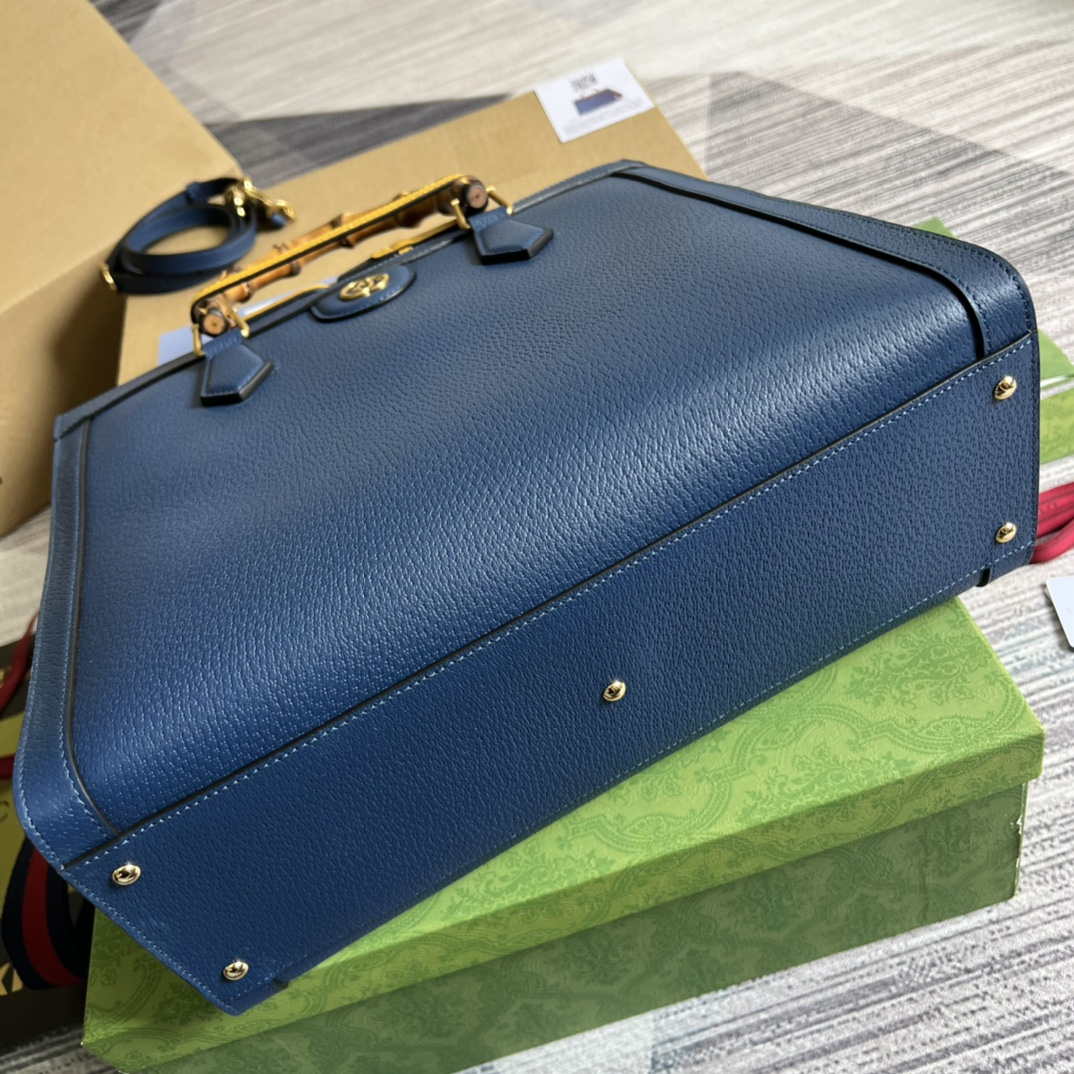 Gucci 678842 Diana medium tote bag Blue | gucci 678842 diana medium tote bag navy blue 006