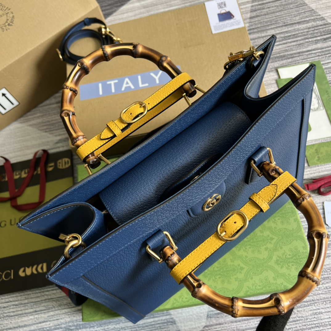 Gucci 678842 Diana medium tote bag Blue | gucci 678842 diana medium tote bag navy blue 007