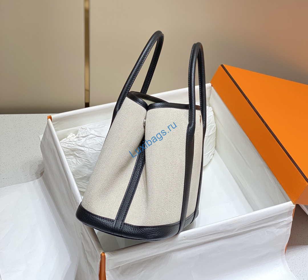 Hermes Beige Canvas Garden Party 30cm Bag H239050 | hermes beieg canvas garden party 30cm bag h239050 003