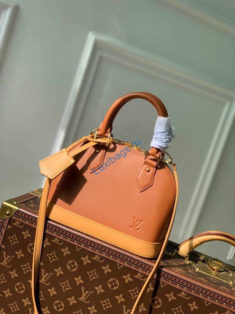 LV M40862 Louis Vuitton Alma BB Handbag Brown
