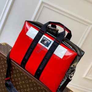 LV M58755 Louis Vuitton Neo Porte Documents Voyage Black red