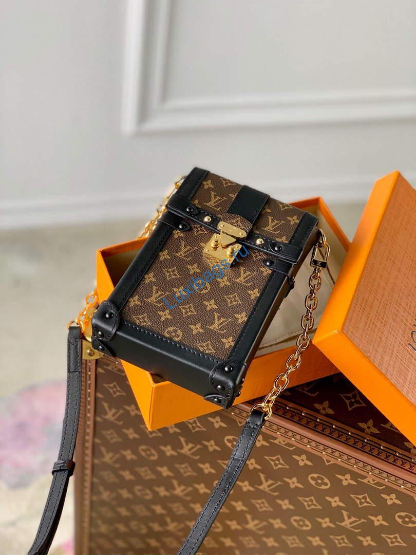 LV M63913 Louis Vuitton Vertical Trunk Pochette Bag Black | lv m63913 louis vuitton vertical trunk pochette bag 004 35a471bc ceff 4e5f b04a 4dceaa3b6004