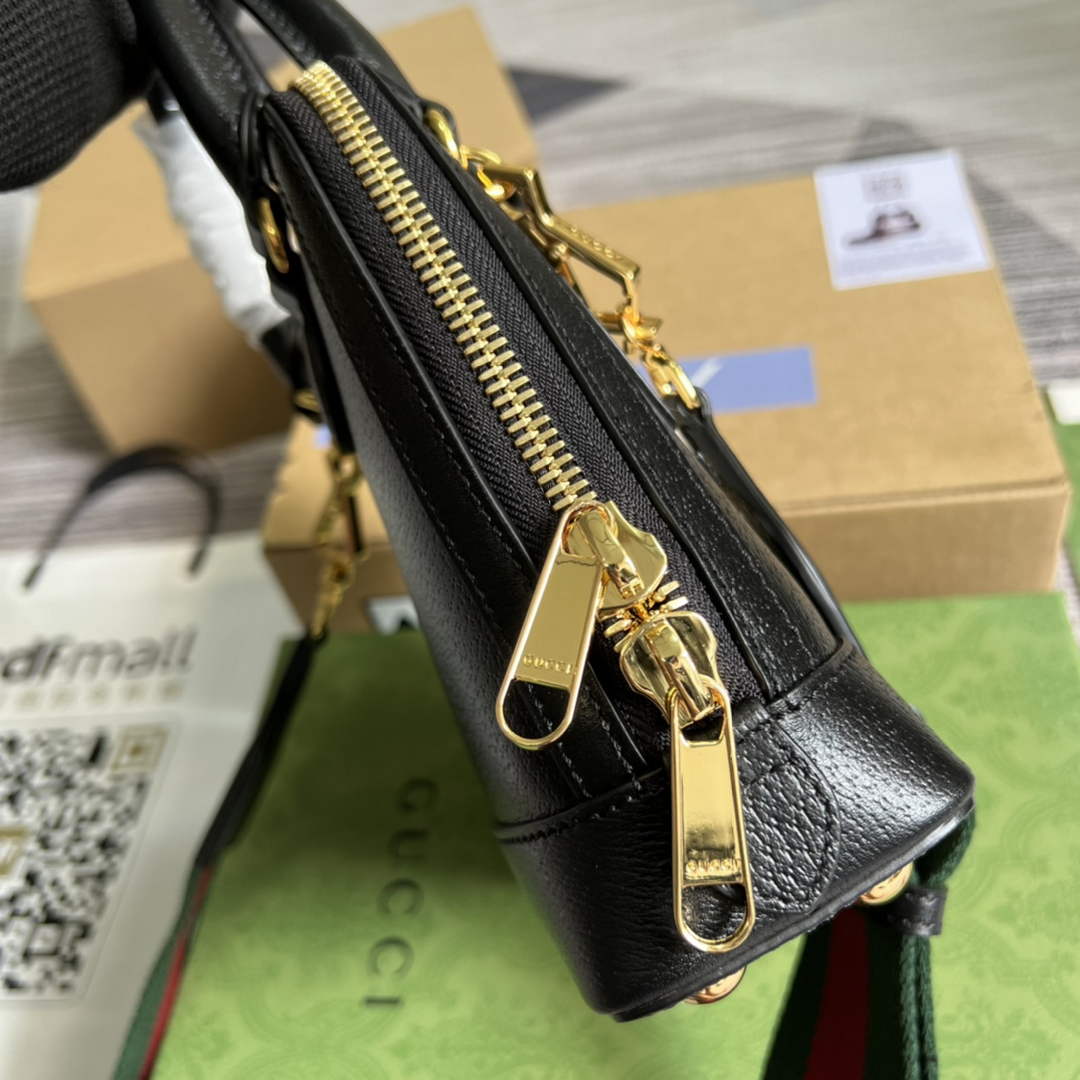 Adidas x Gucci 677212 Horsebit 1955 mini bag Black and white leather | adidas x gucci 677212 horsebit 1955 mini bag 06