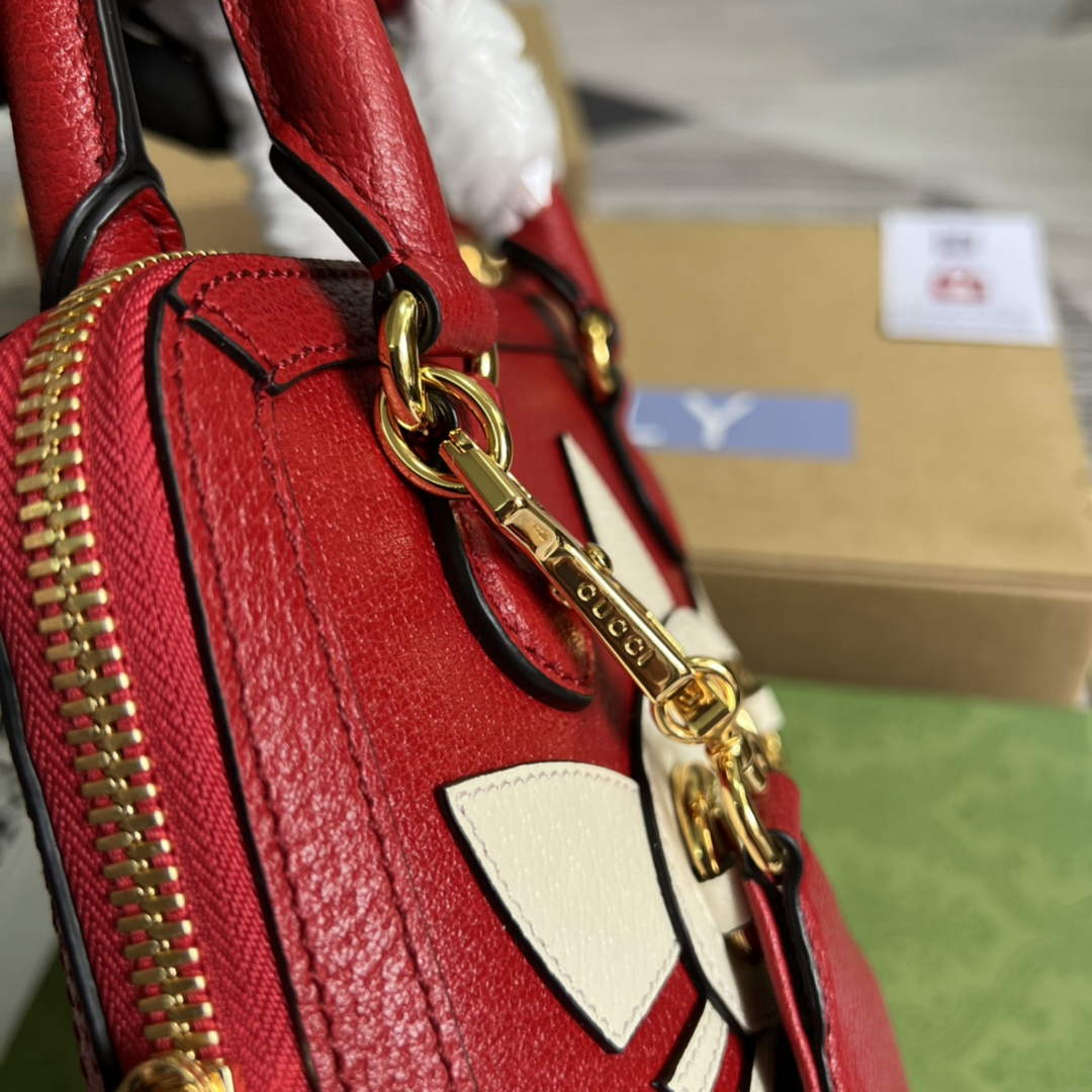 Adidas x Gucci 677212 Horsebit 1955 mini bag red and white leather | adidas x gucci 677212 horsebit 1955 mini bag 26
