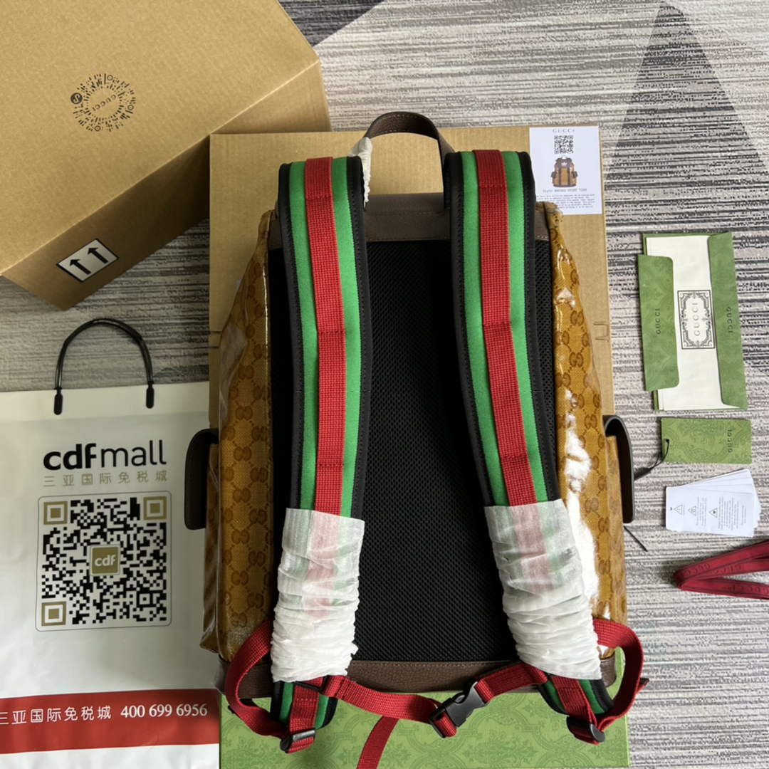 Adidas x Gucci backpack ‎495563 Beige and brown | adidas x gucci backpack 495563 beige and brown 02