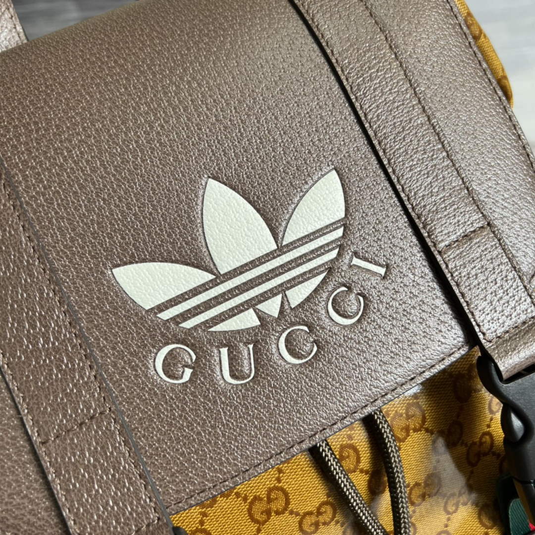 Adidas x Gucci backpack ‎495563 Beige and brown | adidas x gucci backpack 495563 beige and brown 05