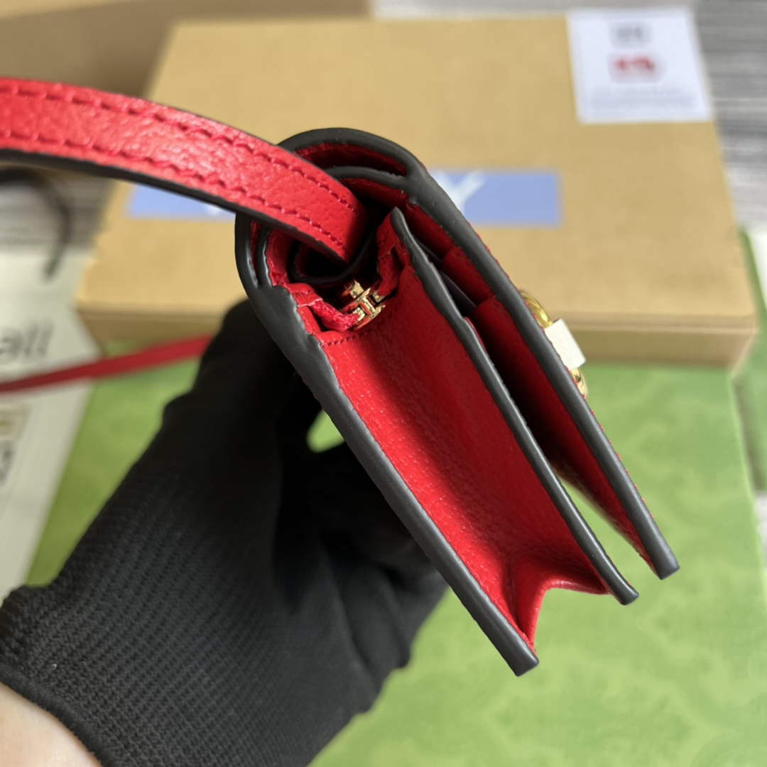 Adidas x Gucci card case with Horsebit 702248 Off-white and red leather | adidas x gucci card case with horsebit 702248 21