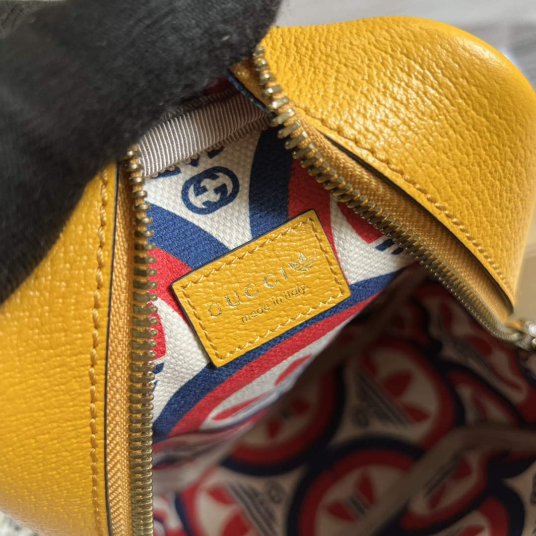 Adidas x Gucci mini top handle bag 702387 Yellow leather | adidas x gucci mini top handle bag 702387 18