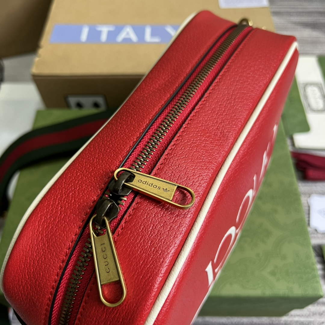 Adidas x Gucci small shoulder bag 702427 Red leather | adidas x gucci small shoulder bag 702427 24