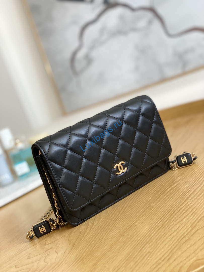 Chanel A81217 Flap Bag Lambskin Onyx Small Square Stewardess Bag Black | chanel a81217 flap bag lambskin onyx small square stewardess bag 003