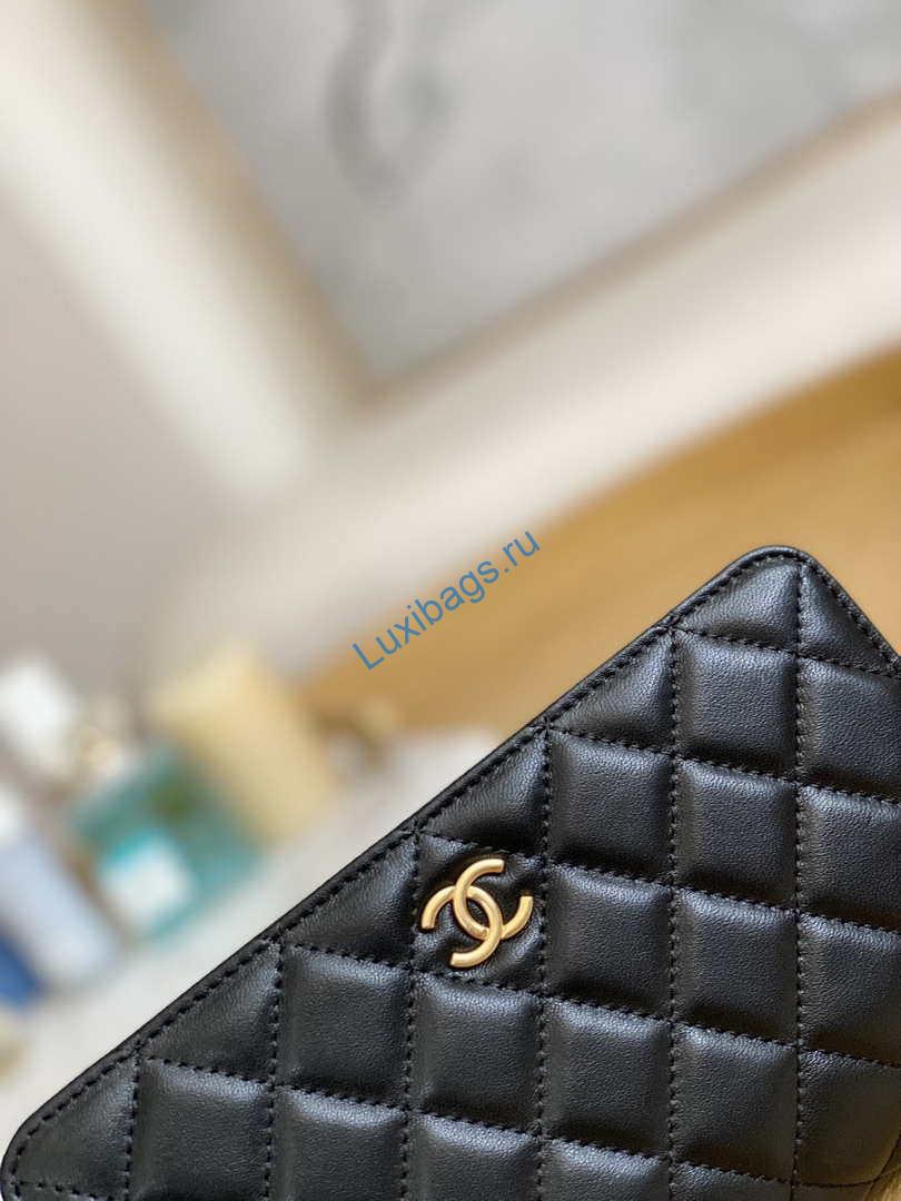 Chanel A81217 Flap Bag Lambskin Onyx Small Square Stewardess Bag Black | chanel a81217 flap bag lambskin onyx small square stewardess bag 004