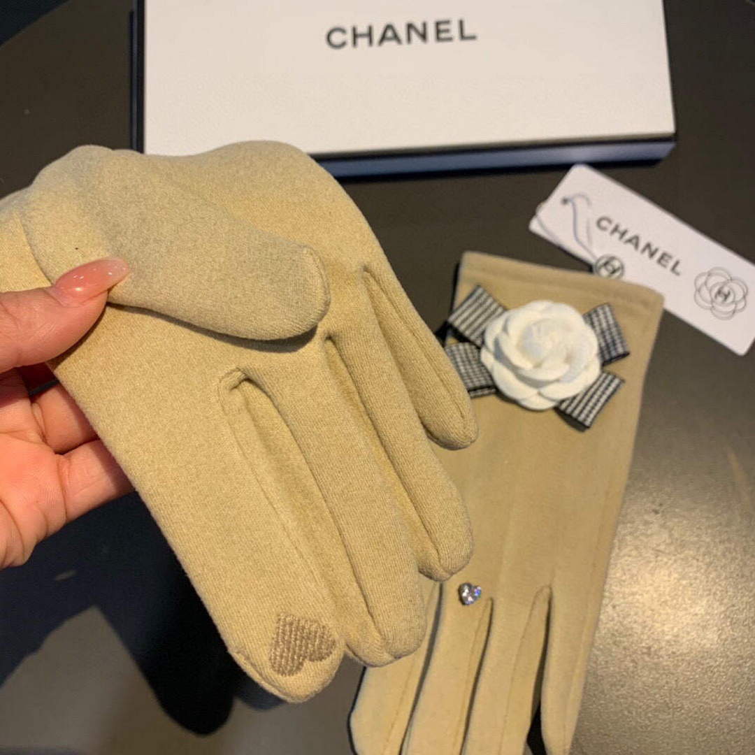 Chanel Women's Gloves Designer Wool Gloves AA8320 | chanel womens gloves designer leather gloves 065