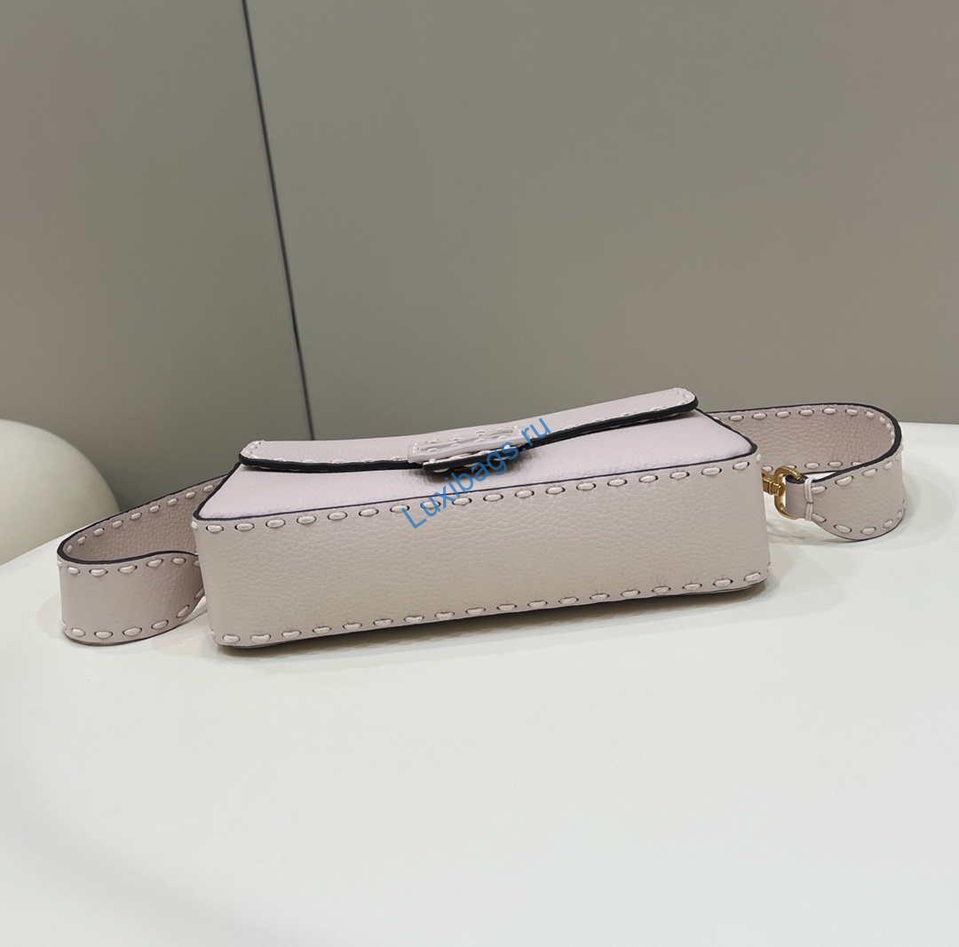 Fendi 8BR600 Baguette White full grain leather bag 8393 | fendi 8br600 baguette white full grain leather bag 003