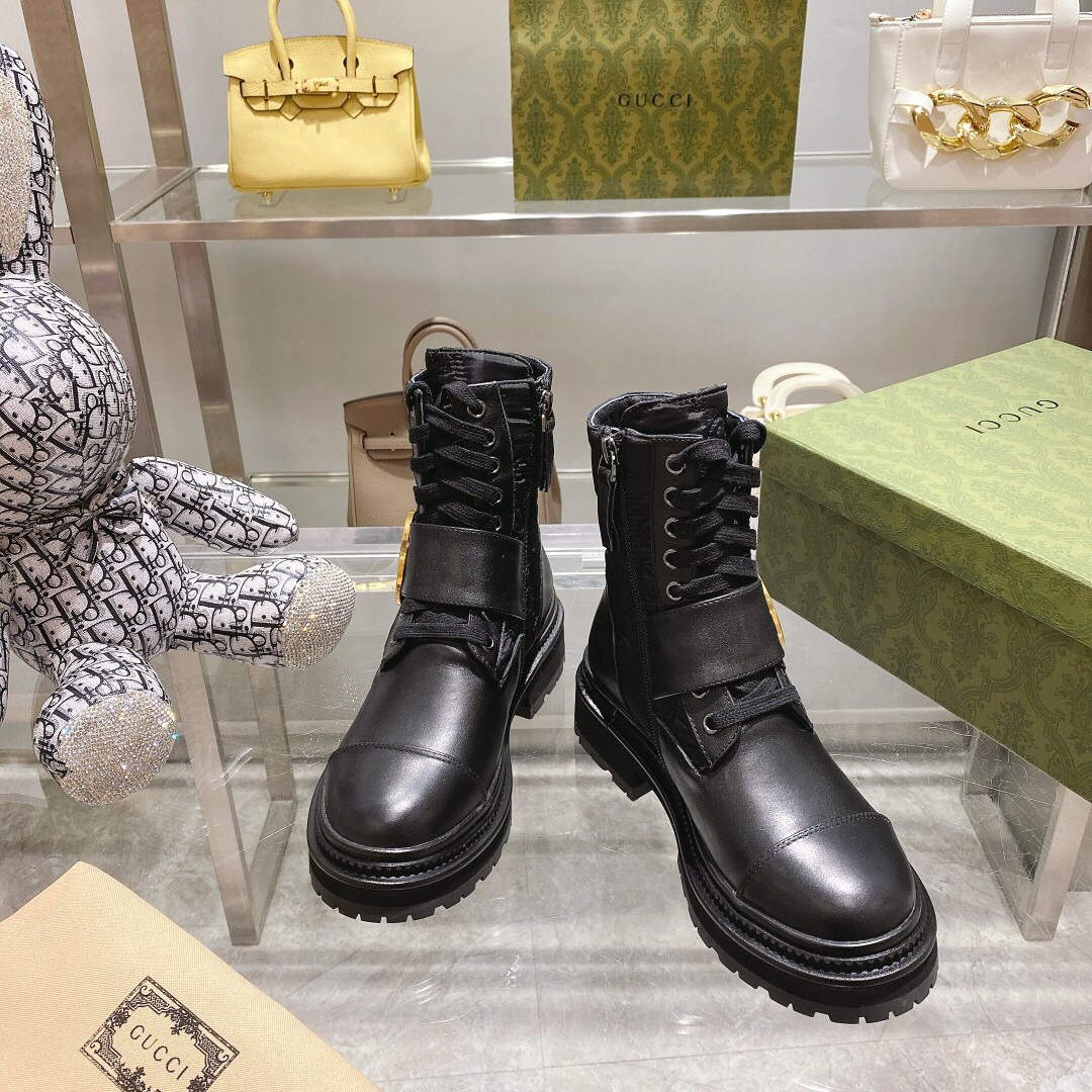 Gucci 701708 Women's Blondie Ankle Boot G60042 | gucci 701708 womens blondie ankle boot 003