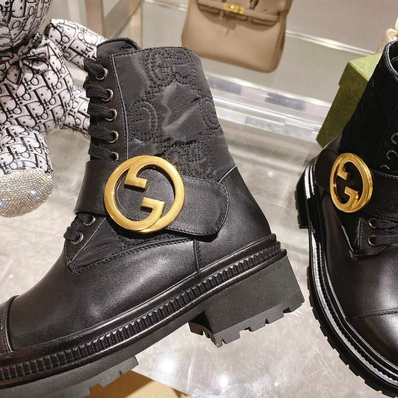 Gucci 701708 Women's Blondie Ankle Boot G60042 | gucci 701708 womens blondie ankle boot 009