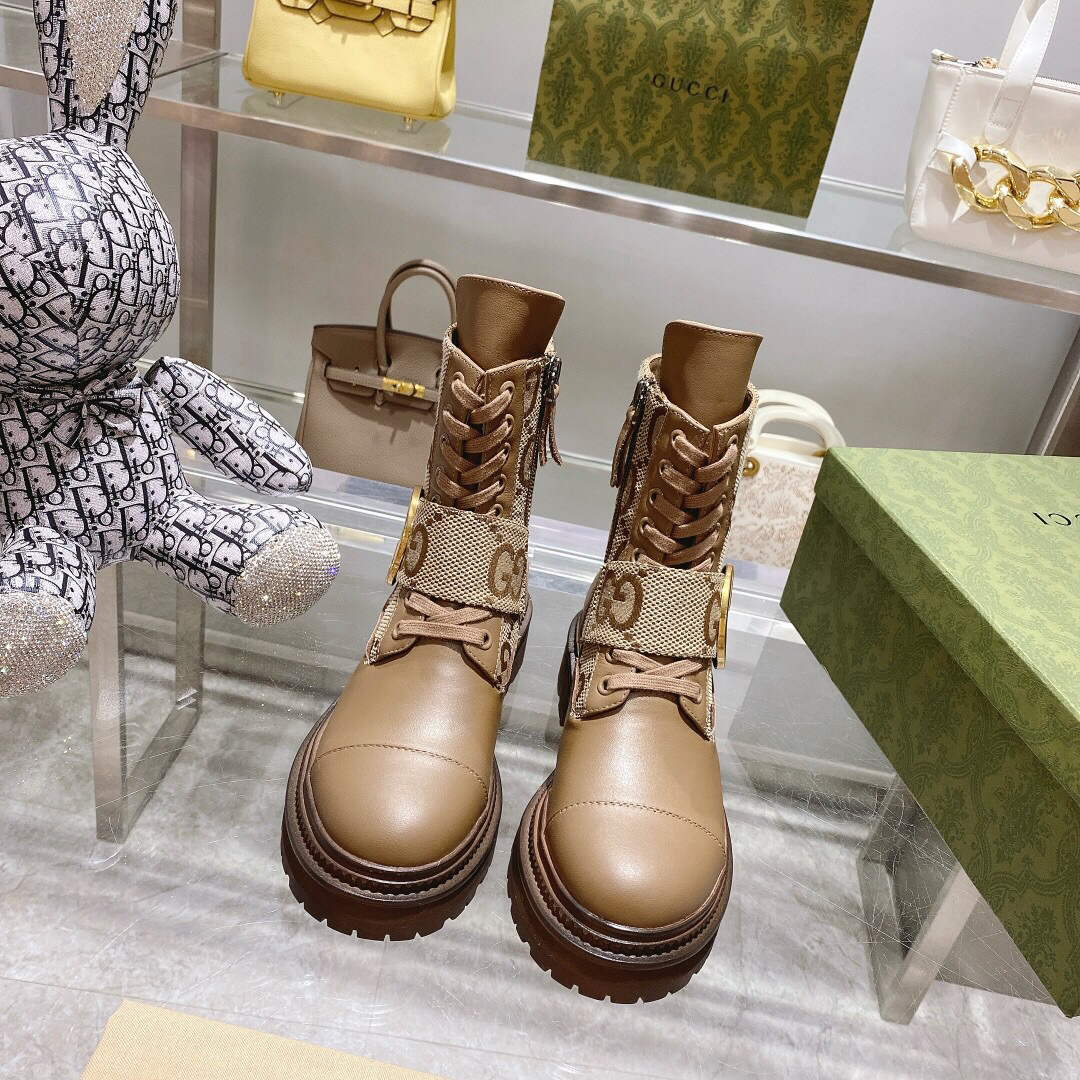 Gucci 701708 Women's Blondie Ankle Boot G60040 | gucci 701708 womens blondie ankle boot 015