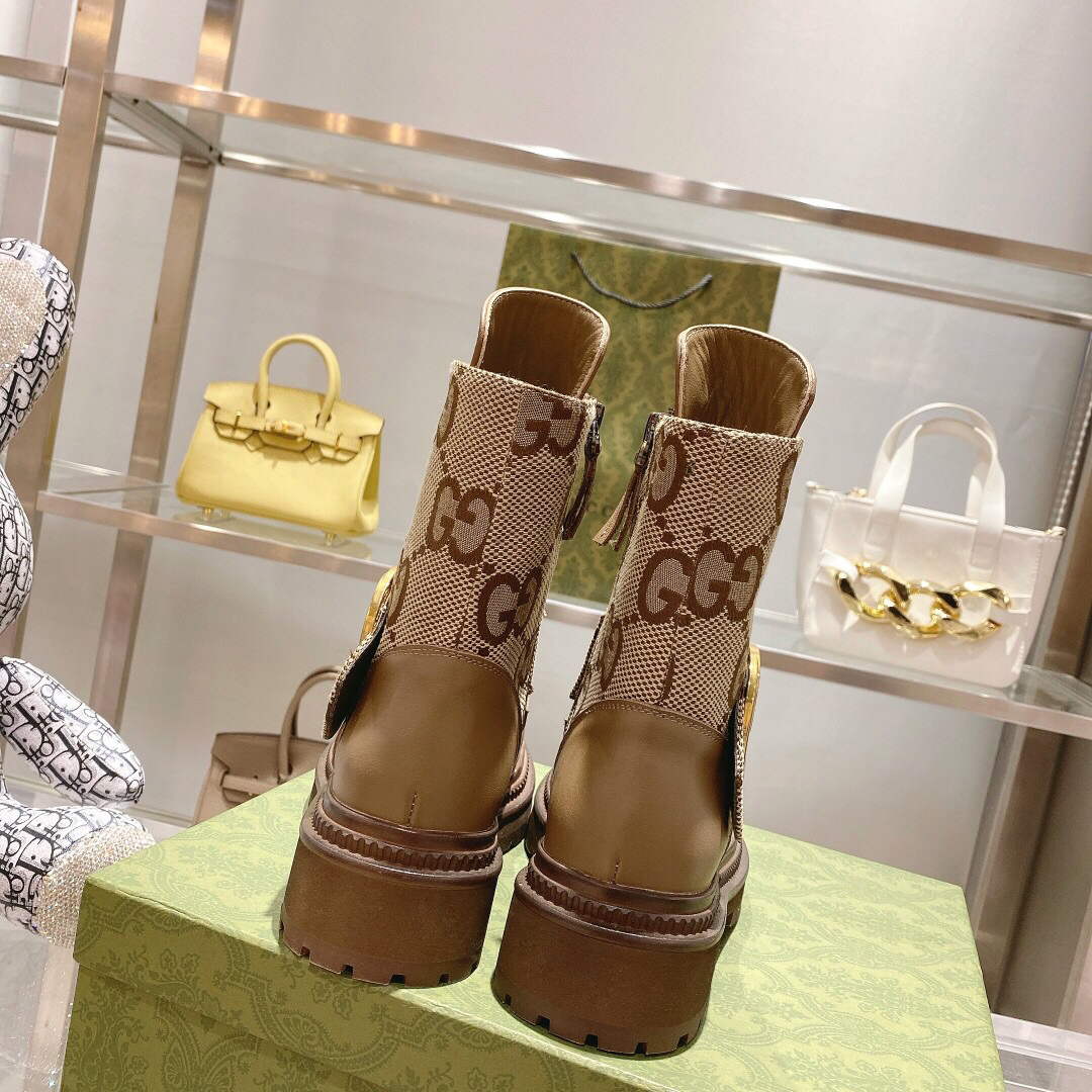 Gucci 701708 Women's Blondie Ankle Boot G60040 | gucci 701708 womens blondie ankle boot 019